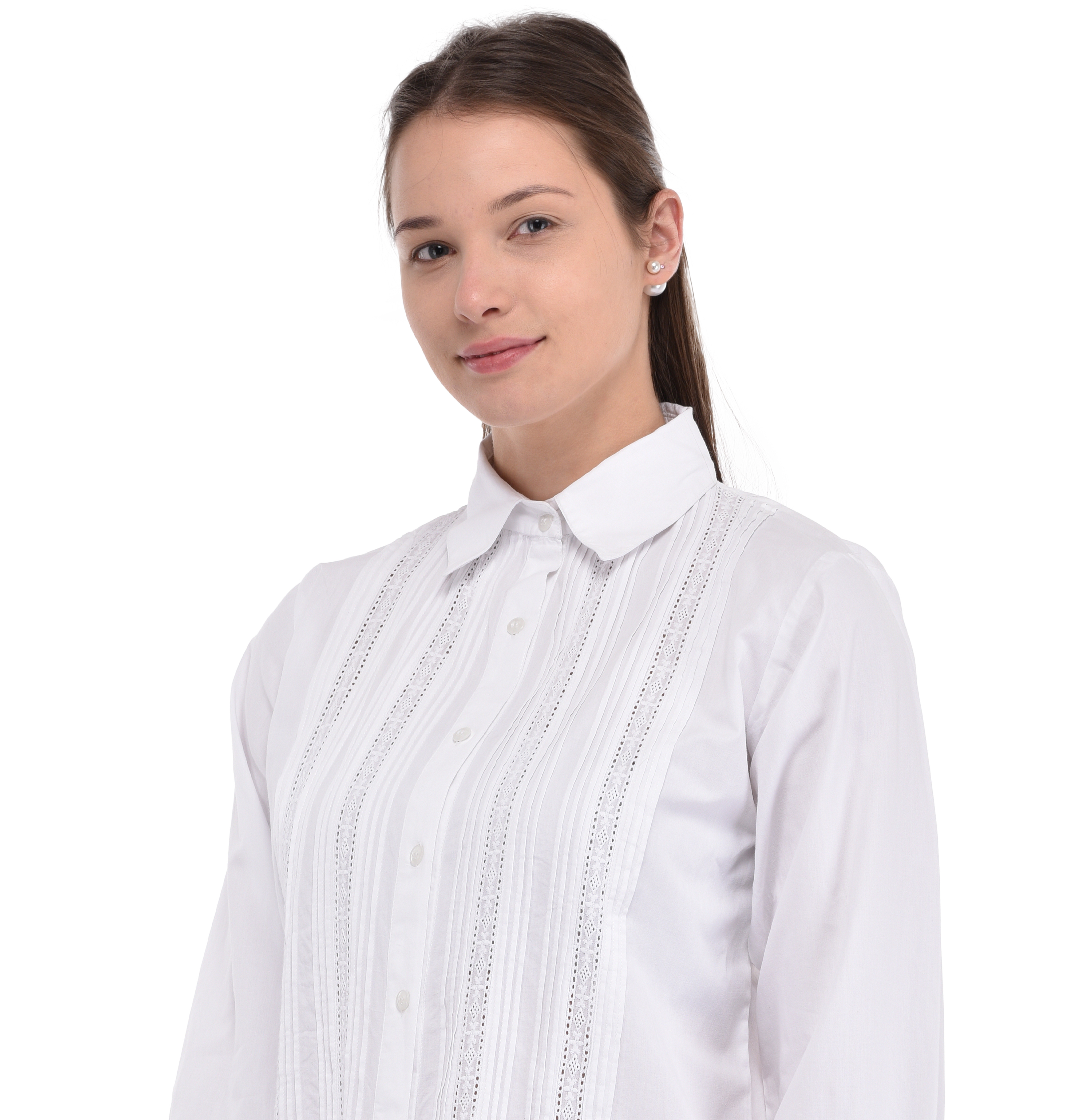 Cotton Lane White Crisp Cotton Shirt SH44-WT | COTTON LANE