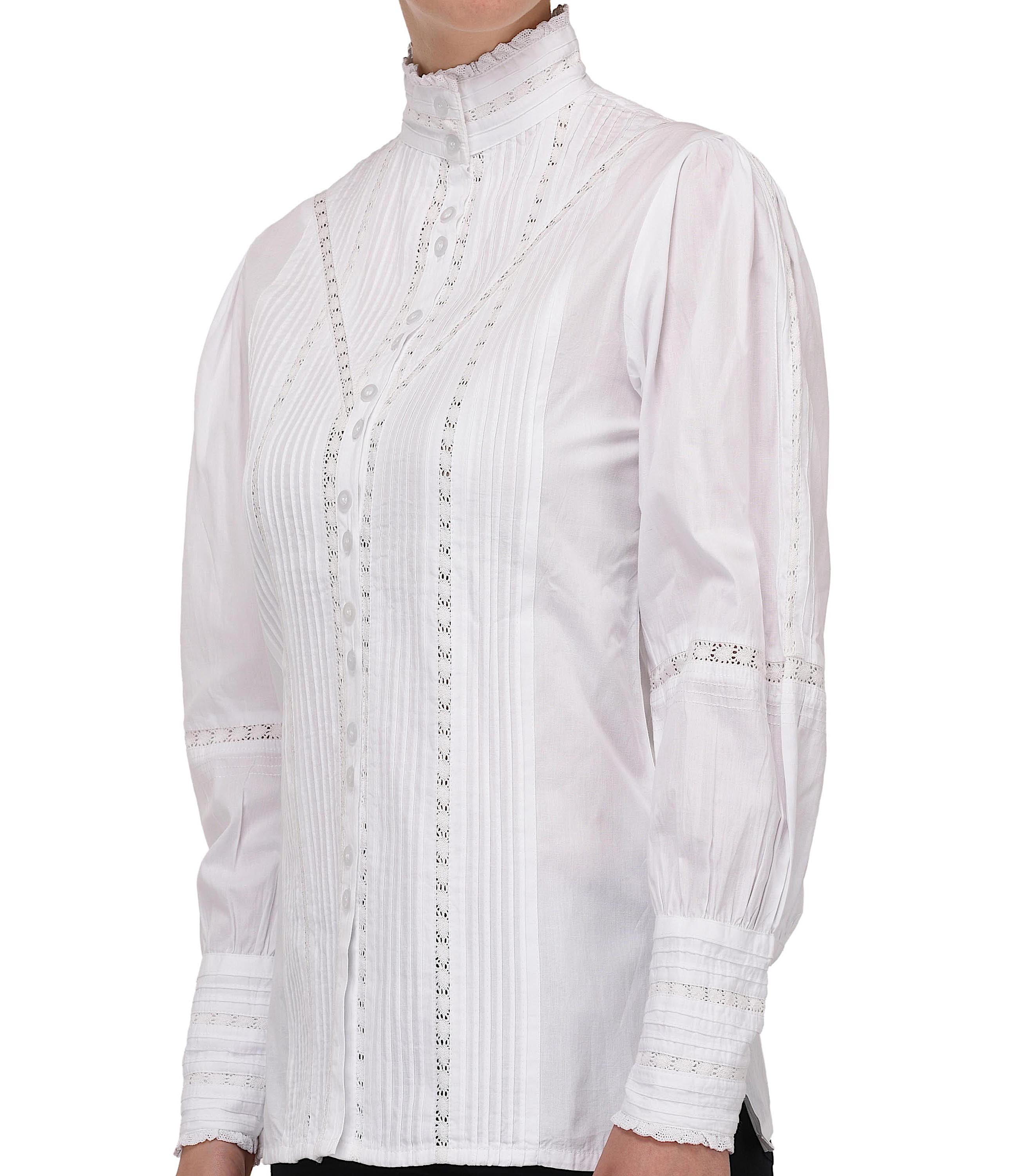 White Victorian Blouse Long Sleeve | Cotton Lane | COTTON LANE