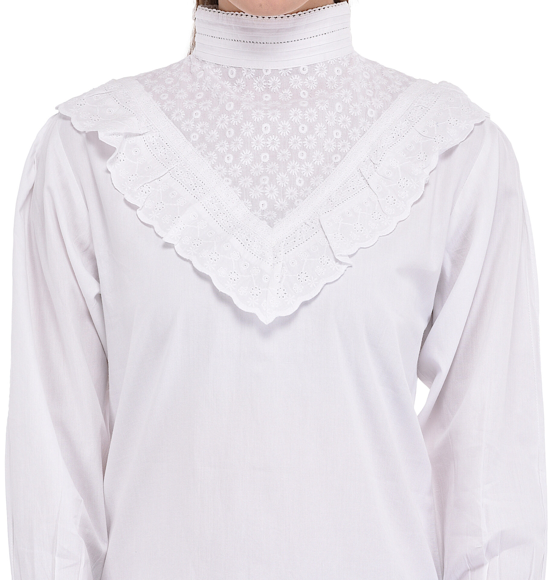 Broderie anglaise blouse white