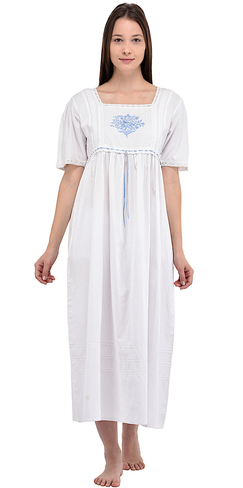 Ladies Classic Cotton Short Sleeve Nightdress – Cotton Lane – London