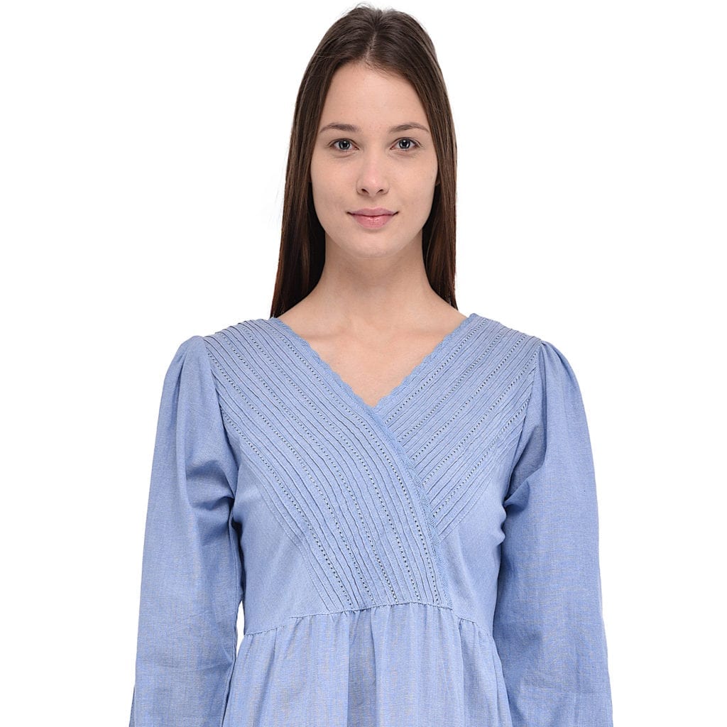 Chambray Cotton Nightgown Cotton Lane London