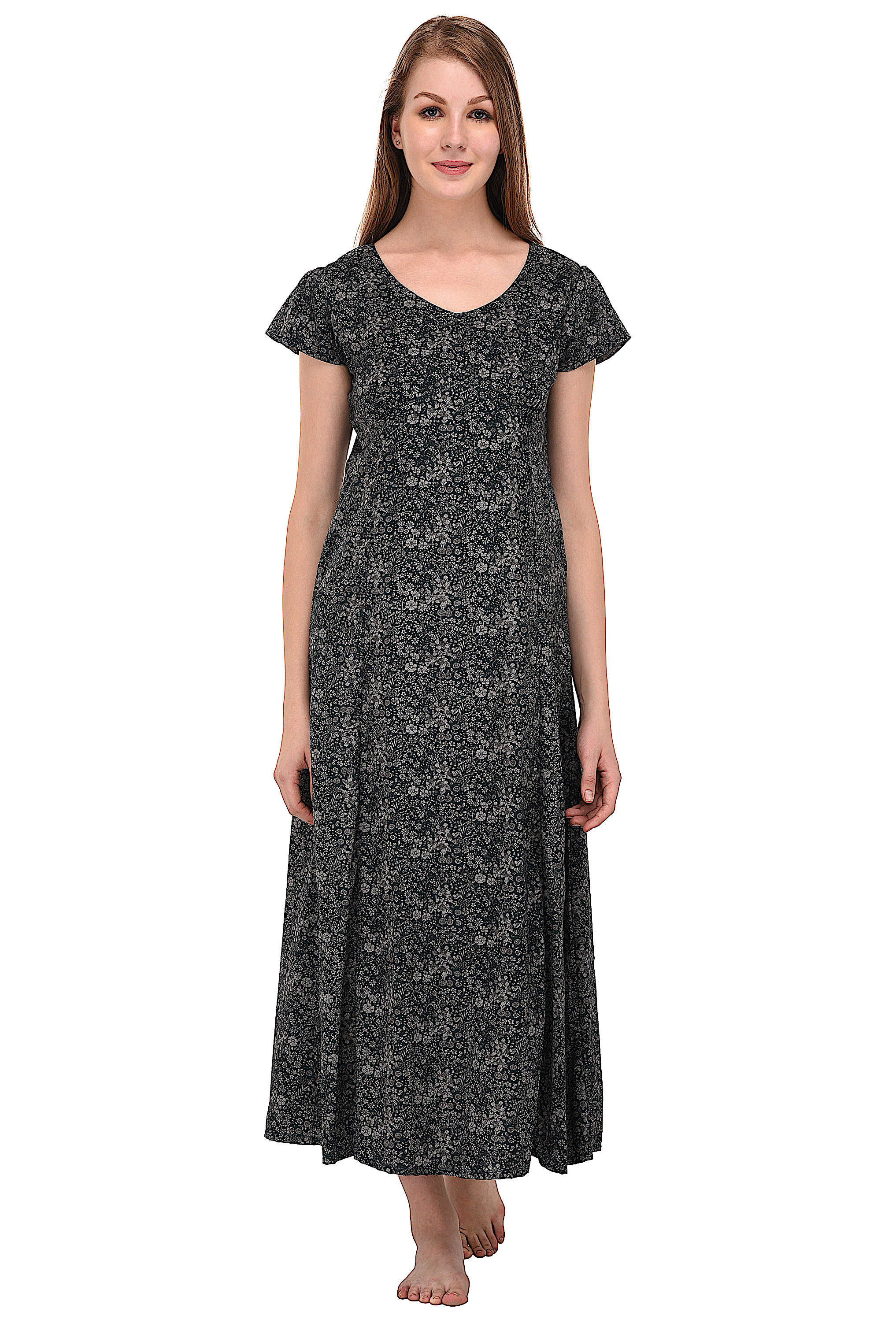Short Sleeve Printed Pure Cotton Dress | Cotton Lane | COTTON LANE