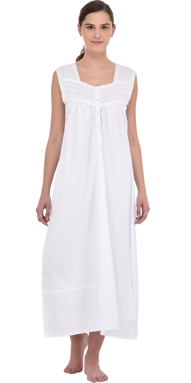 Ladies white outlet cotton nightdress